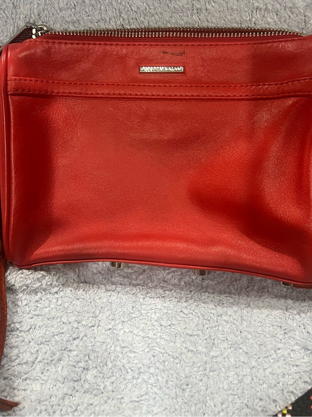 Rebecca Minkoff Red Leather Crossbody Bag with Rope Strap - Picture 5 of 5